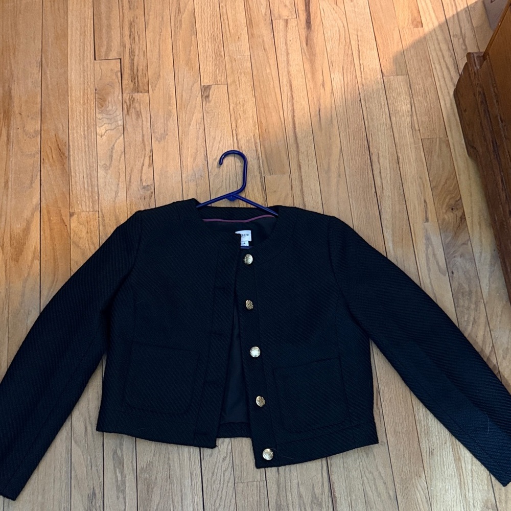 J. Crew Black Jacket with Gold Accents